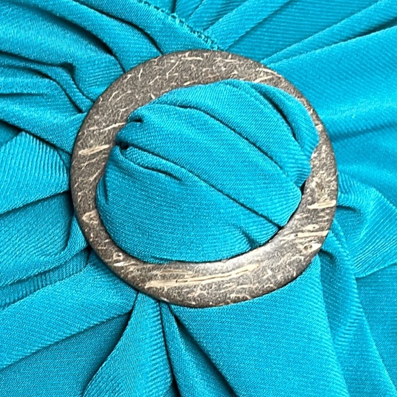 Mr Max Ruched Blouse, NWOT, Teal, SZ: XL - Picture 7 of 7